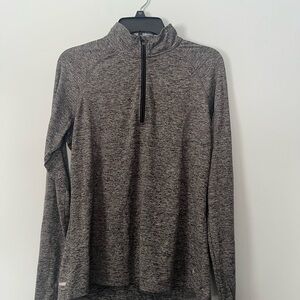 Danskin Black and Gray Heathered Zip Pullover